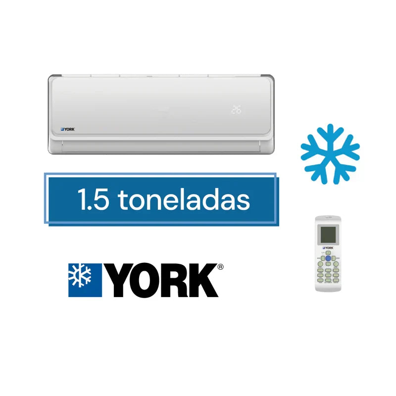 Minisplit York YHFE18ZXMAXAORX 1.5 toneladas solo frío muro alto