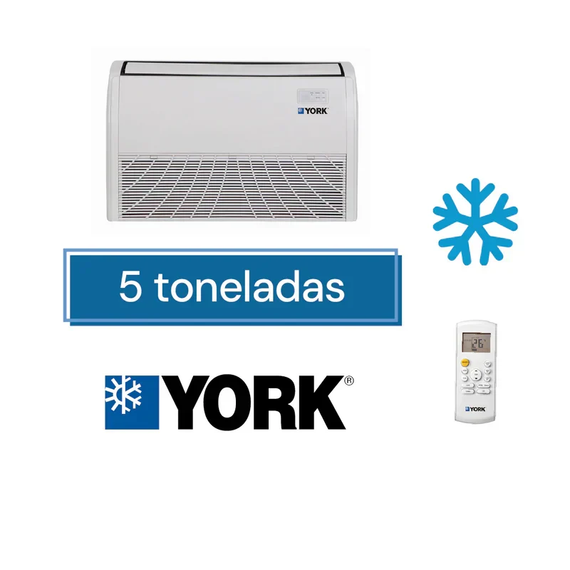 Minisplit York YFJF55BZTMCMORX de 5 toneladas solo frío piso techo